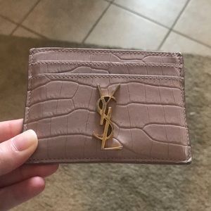 YSL dusty rose card case